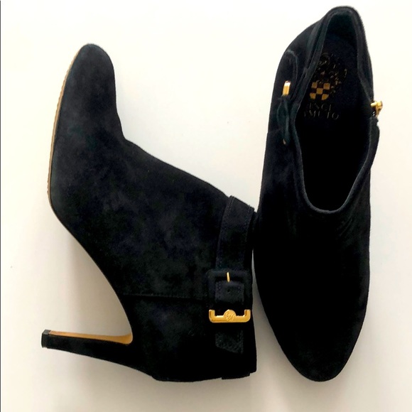 Vince Camuto Black Suede Booties - Picture 1 of 8
